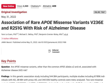 Participación de IANEC en una investigación internacional sobre reducción de riesgo genético en Alzheimer