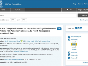 El antidepresivo tianeptina muestra beneficios cognitivos en pacientes con enfermedad de Alzheimer